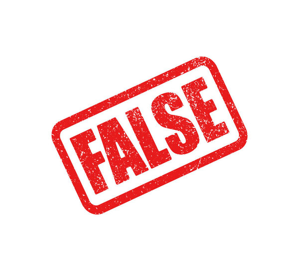False stamp isolated on white background