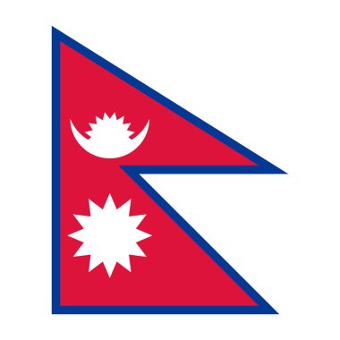 Nepal bayrağı orijinal renk ve oranlar