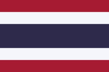 Tayland bayrağı orijinal renk ve oranlar