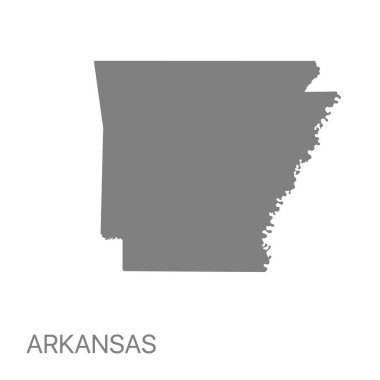 Arkansas eyaletinin yüksek kaliteli detaylı haritası