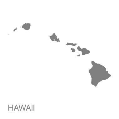 Hawaii 'deki yüksek kaliteli detaylı harita