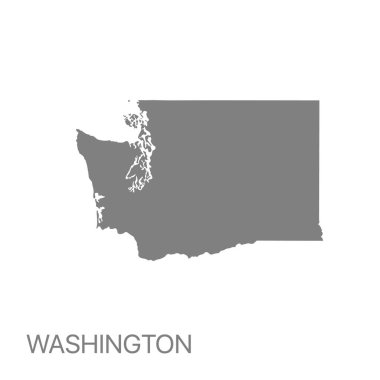Washington eyaletinin yüksek kaliteli detaylı haritası