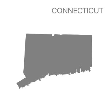 Connecticut eyaletinin yüksek kaliteli detaylı haritası