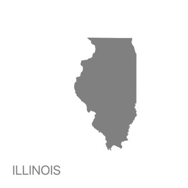 Illinois eyaletinin yüksek kaliteli detaylı haritası