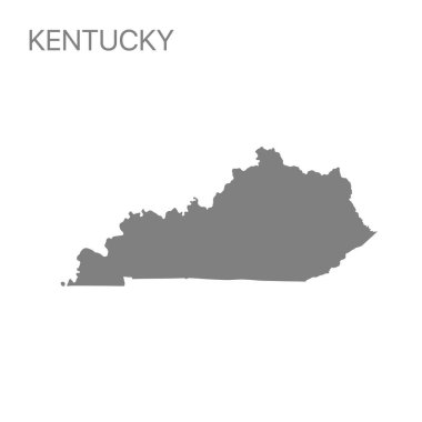 Kentucky Bağımsız Devletleri yüksek kaliteli detaylı haritası