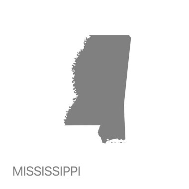 Mississippi eyaletinin yüksek kaliteli detaylı haritası