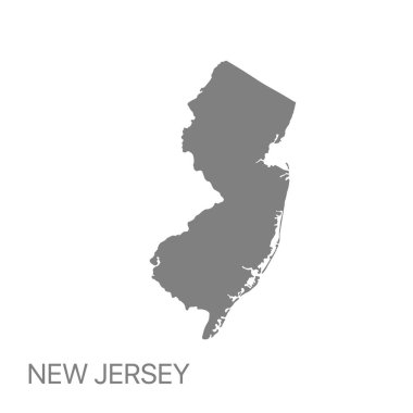 New Jersey eyaletinin yüksek kaliteli detaylı haritası