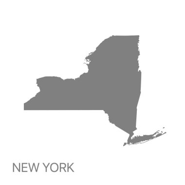 New York eyaletinin yüksek kaliteli detaylı haritası