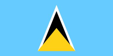 Saint Lucia bayrağı orijinal renk ve oranlar