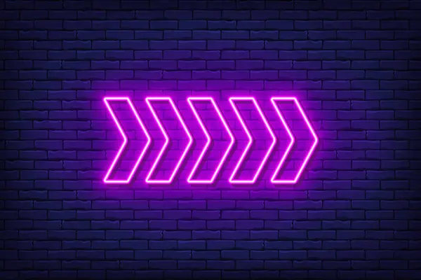 Parlak pembe neon ok işaretçisi