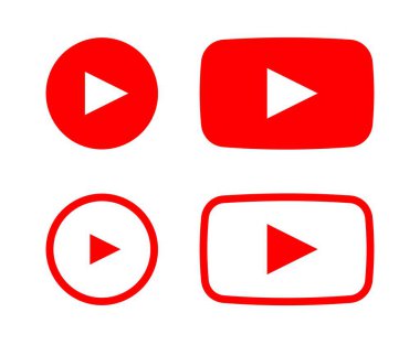 youtube simgesi, logo, sembol, vektör editör uygulama simgeleri.