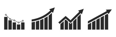 Grafik grafiğinin düz vektör illüstrasyonu