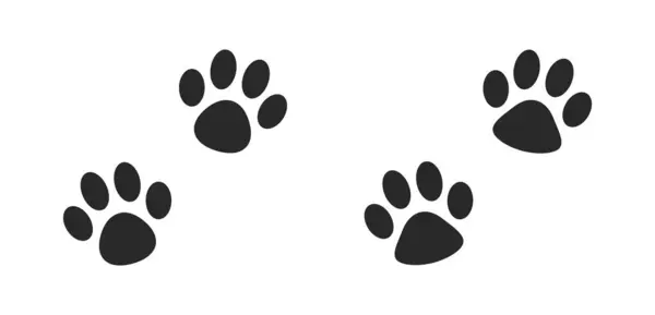 Köpek ve kedi pençesi parmak izi koleksiyonu, pençe simgesi siyah vektör ayarla.