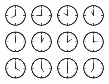 Saat logosu, saat vektörü