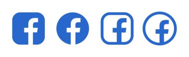 Facebook Simgesi Facebook logosu, Facebook simgesi belirleme vektörü.