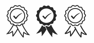 Ödül Simgesi Ayarları, Ödül logo kümesi vektörü.