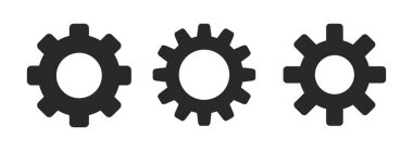 Siyah beyaz dişliler. Çalışma mekanizması vektörü