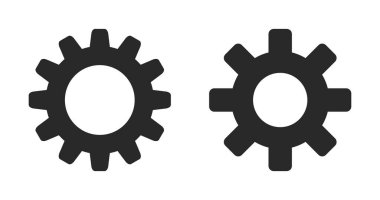 Siyah beyaz dişliler. Çalışma mekanizması vektörü