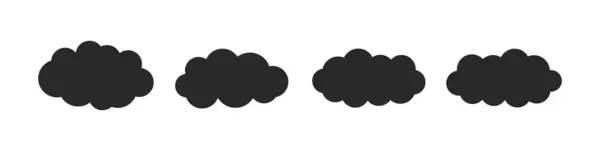 bulut simgesi siyah renk vektörü