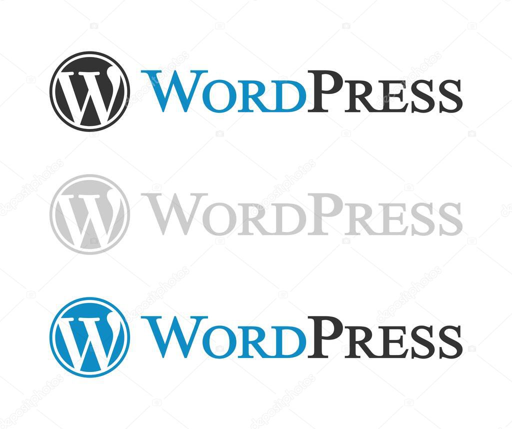 Wordpress logo icon vector