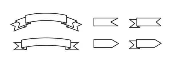 Kurdele monokrom set vektör koleksiyonu