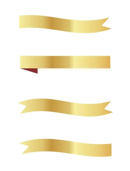 Kurdele pankartı vektör simgesini altın rengi olarak ayarla