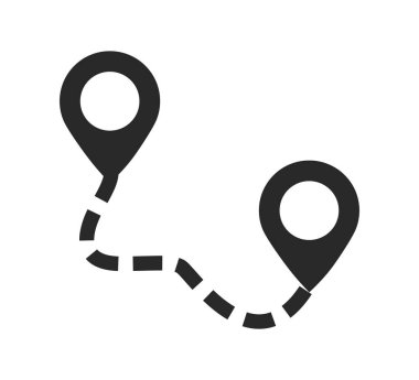 konum belirleme simgesi, konum logo vektörü.