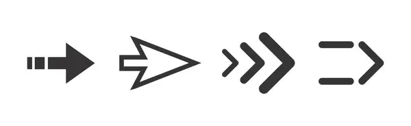 Siyah Renkli Ok Vektör Paketi