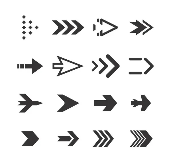 Siyah Renkli Ok Vektör Paketi