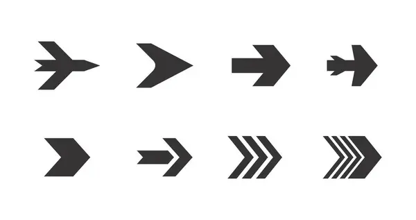 Siyah Renkli Ok Vektör Paketi