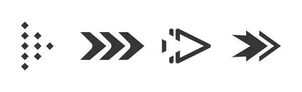 Siyah Renkli Ok Vektör Paketi