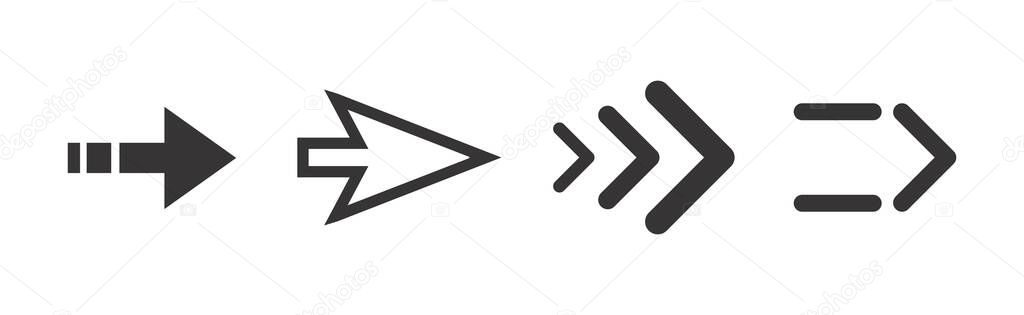 Arrow Vector Pack on Black Colour