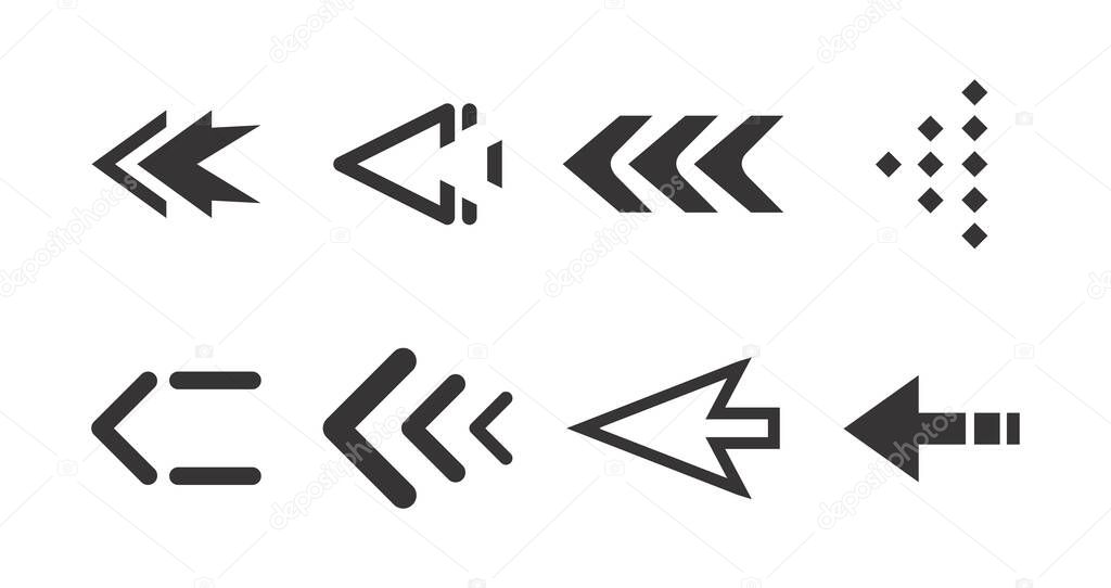 Arrow Vector Pack on Black Colour