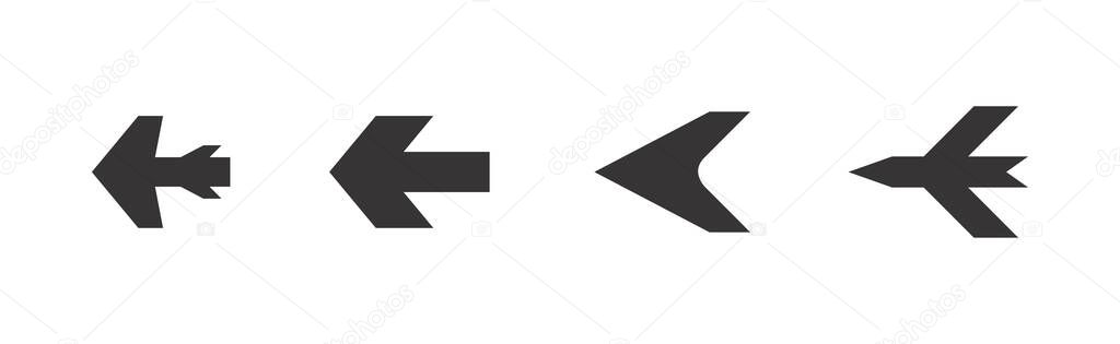 Arrow Vector Pack on Black Colour