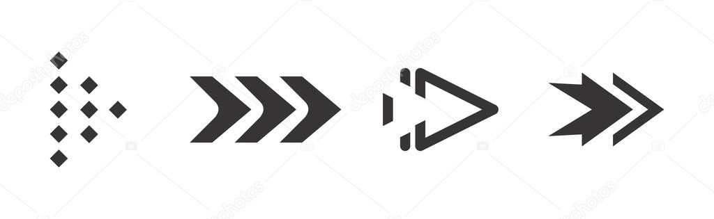 Arrow Vector Pack on Black Colour