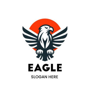 Creative modern eagle logo design clipart