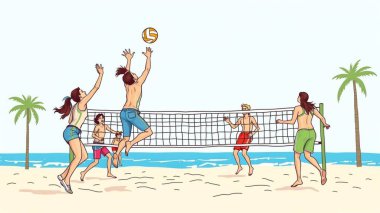 Plaj Voleybol Maçı - Enerjik Yaz Sahnesi