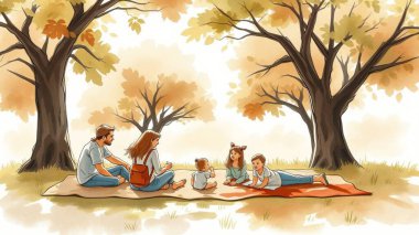 Doğa Parkında Aile Pikniği Toplantısı