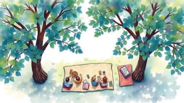 Doğa Parkında Aile Pikniği Toplantısı