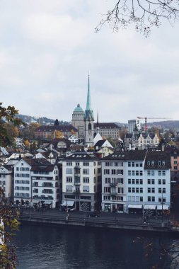 19 Kasım 2019 'da İsviçre' deki Zürih 'in panoramik görüntüsü