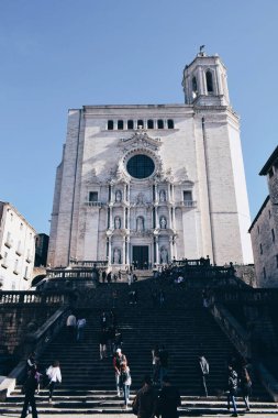 İspanya 'nın Katalonya kentindeki Girona Katedrali, 9 Aralık 2023