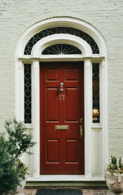 Amerika Birleşik Devletleri, Boston 'da güzel kırmızı kapı, 14 Şubat 2020