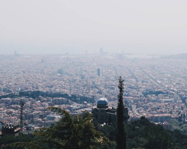 Katalonya, İspanya 'da Barselona' nın 19 Eylül 2023 tarihli panoramik görüntüsü