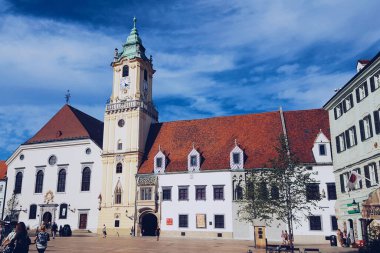 Slovakya 'nın Bratislava kentinin ana meydanı, 7 Ağustos 2017