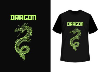  Dragon tişörtü tasarım vektör dosyası