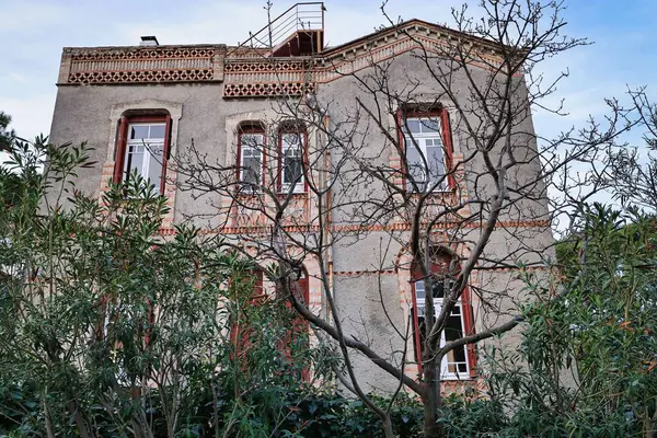 Yunanistan 'ın antik kentinin eski taş duvarı