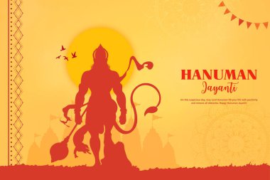 Hindistan 'daki Hanuman Jayanti Festivali' nin dini tebrikleri ve dilekleri üzerine Tanrı Hanuman 'ın temsilcisi.