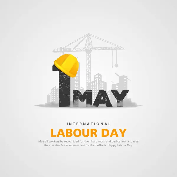 Celebration International Workers Day Sunset Background Happy Labour Day Background — Stock Vector