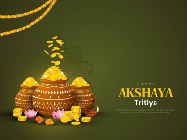 Banner design of akshaya tritiya festival template. clipart