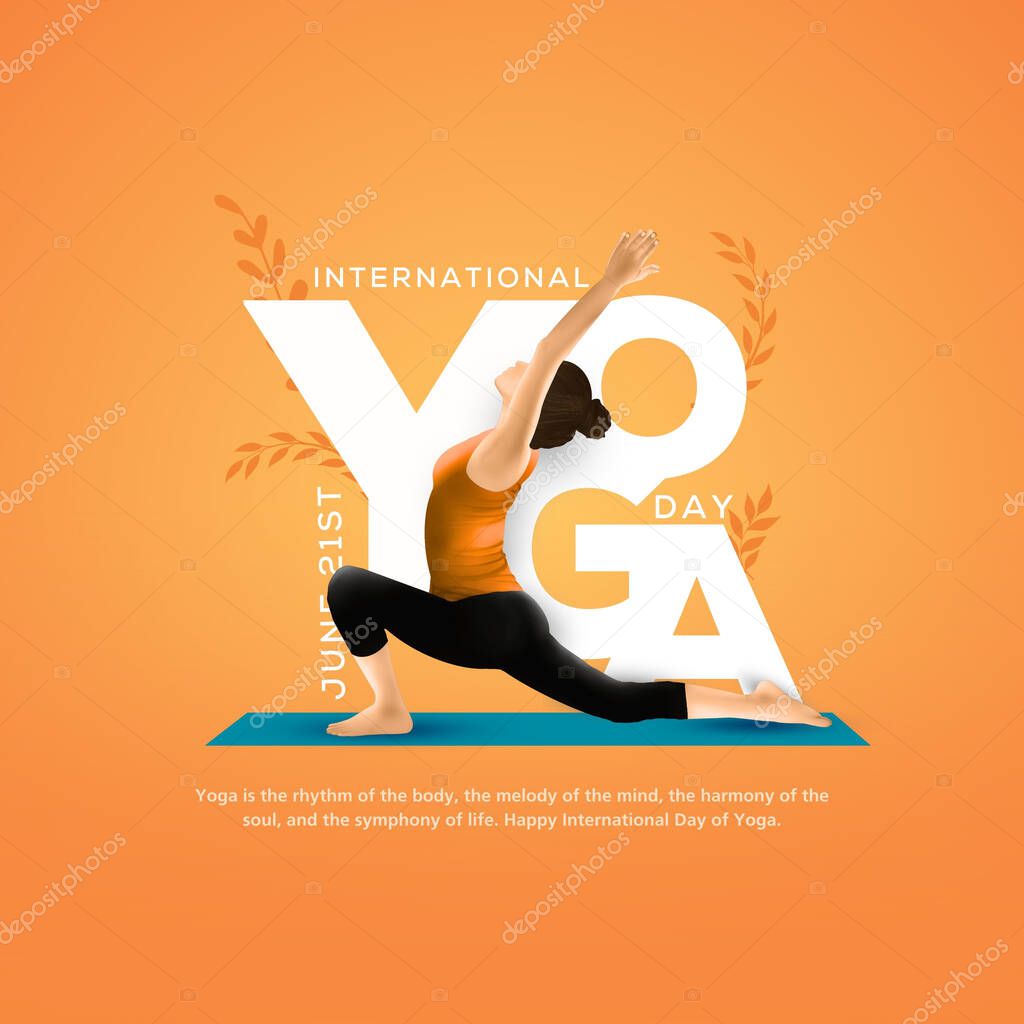 International yoga day. yoga body posture. Woman practicing yoga. vector illustration design